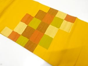 市松模様織り出し　名古屋帯